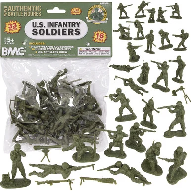Korean War U.S. Winter 16 Piece Plastic Figure Set BMC TOYS (67121)