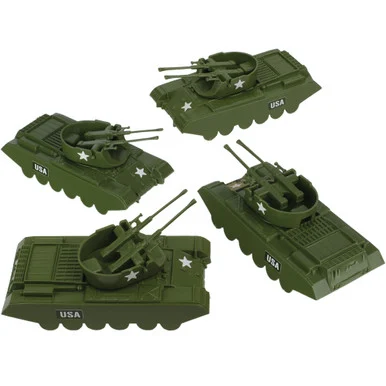 Anti-Aircraft Tanks 1/48 Plastic 4-Piece Set BMC Toys (48543)