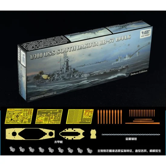 VEE HOBBY E57005 1/700 USS South Dakota Battleship BB-57 1944 [Professional Edition]