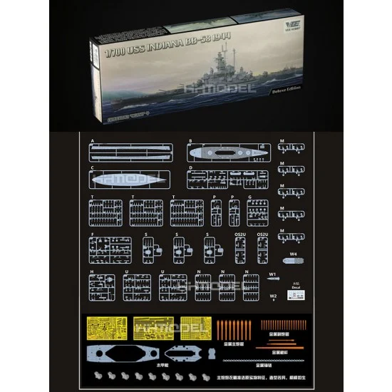 VEE HOBBY E57006 1/700 USS Indiana (BB-58) South Dakota-class Fast Battleship [Deluxe Edition]