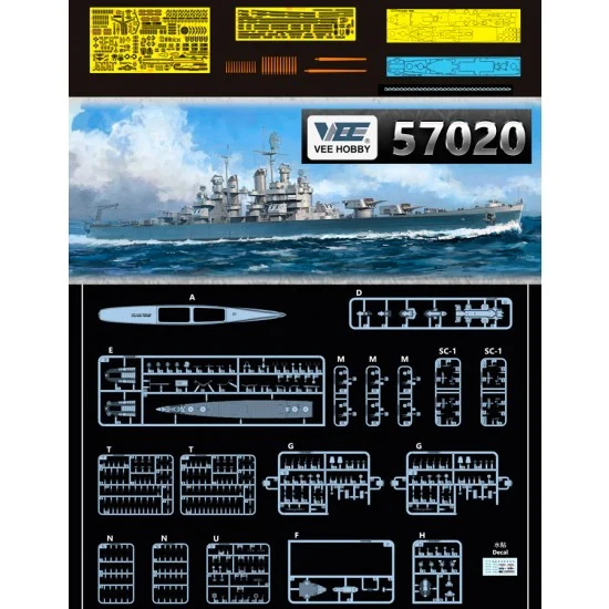 VEE HOBBY E57020 1/700 USS Cleveland CL-55 1945 [Professional Edition]