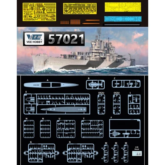 VEE HOBBY E57021 1/700 USS Houston CL-81 1944 [Professional Edition]