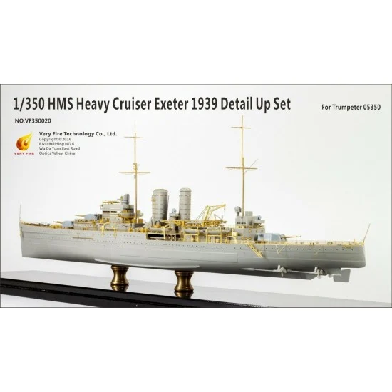 Very Fire 350020 1/350 HMS Heavy Cruiser Exeter 1939 Detail-up Set for Trumpeter kit #05350