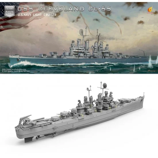 Very Fire 700920 1/700 USS Cleveland CL-55 Light Cruiser [Standard Edition]