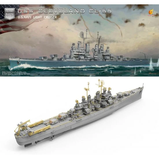 Very Fire 700920DX 1/700 USS Cleveland CL-55 Light Cruiser [Deluxe Edition]