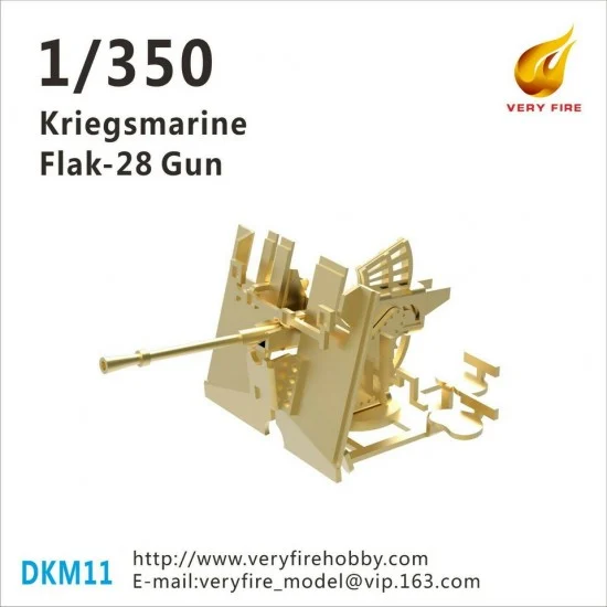 Very Fire DKM11 1/350 Kriegsmarine Flak-28 Gun (8 sets)