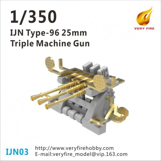 Very Fire IJN03 1/350 IJN Type 96 25mm AT/AA Gun #Triple Mounts (10 sets) - Model Ships & Boats