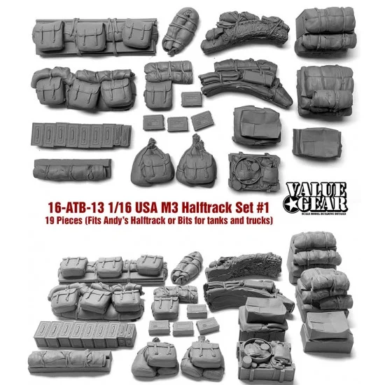 Value Gear 16-ATB-13 1/16 M3 Halftrack Set #1 for AHHQ kits