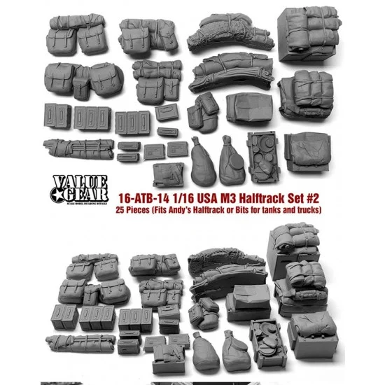Value Gear 16-ATB-14 1/16 M3 Halftrack Set #2 for AHHQ kits