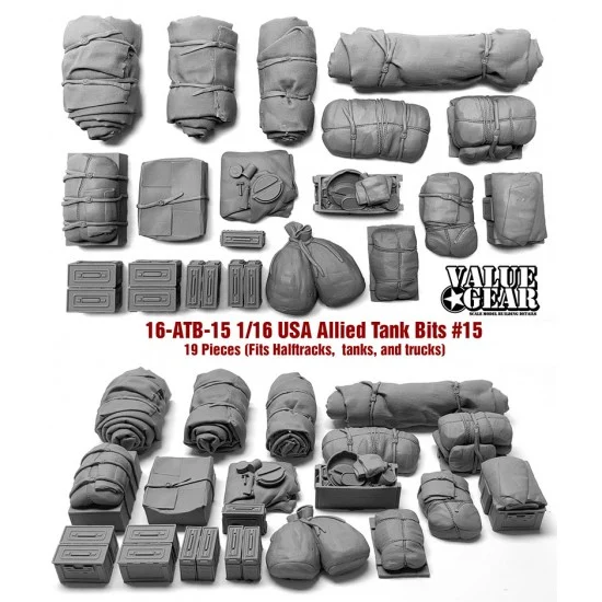Value Gear 16-ATB-15 1/16 Allied Tanks Bits #15 for Halftracks/Trucks/Tanks (19pcs)