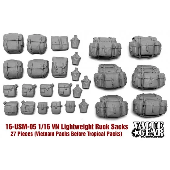 Value Gear 16-USM-05 1/16 Vietnam Lightweight Rucksacks (Packs and Canteens)