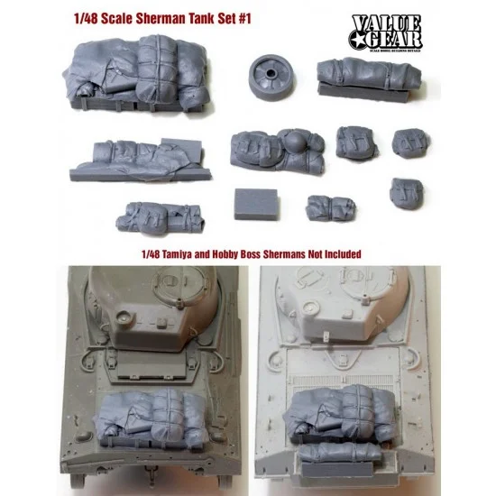 Value Gear 48SH1 1/48 Allied Sherman Tank Stowage Set #1 - Military Vehicles & Tanks