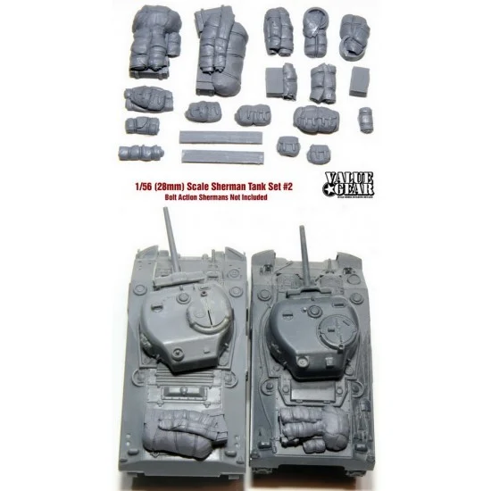 Value Gear 56SH2 1/56 Allied Sherman Stowage Set #2 for Bolt Action Tanks - Military Vehicles & Tanks