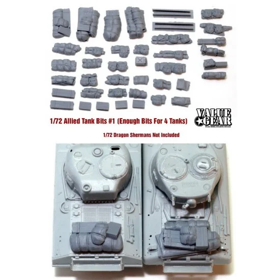 Value Gear 72SH1 1/72 Allied Tank Bits Stowage Set #1 (enough for 2-3 tanks)