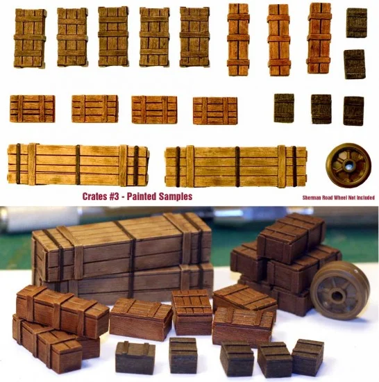 Value Gear WC003 1/35 Universal/Generic Wooden Crates #3 (19pcs) - Scenics & Diorama