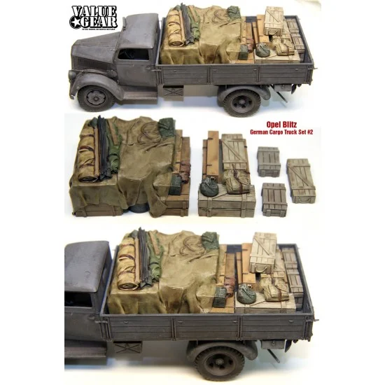 Value Gear GOB02 1/35 WWII Opel Blitz & German Cargo Truck Load Set #2 (5pcs) - Military Vehicles & Tanks