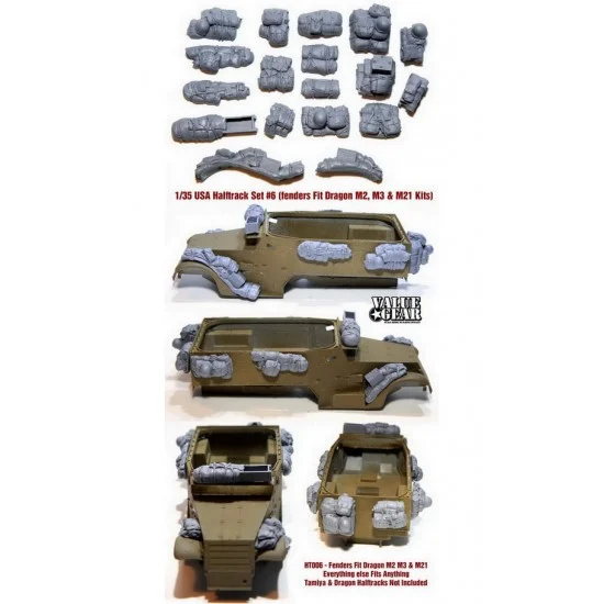 Value Gear HT006 1/35 US Halftrack Stowage Set #6 for Dragon M2 M3 and M21 kits - Military Vehicles & Tanks