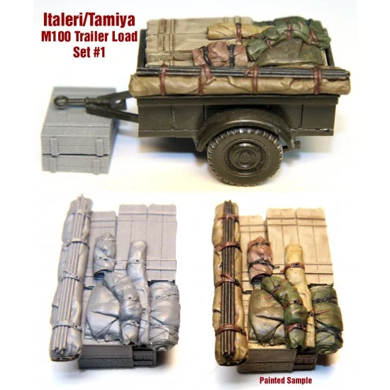 Value Gear ITT03 1/35 WWII US M100 1/4 Ton Trailer Load Set #1 for Tamiya/Italeri kit - Military Vehicles & Tanks