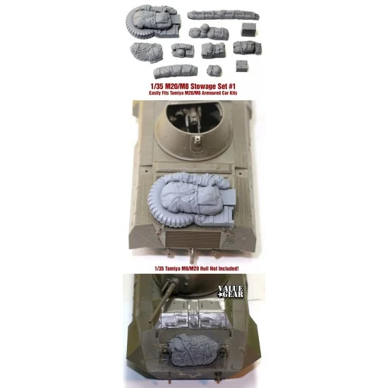 Value Gear M2001 1/35 M20/M8 Armoured Car Stowage Set #1 for Tamiya kits (12pcs) - Military Vehicles & Tanks