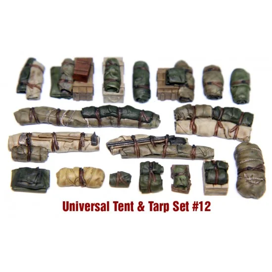 Value Gear VG012 1/35 Universal Tents & Tarps Set #12 (18pcs) - Model Figures