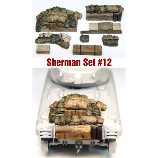 Value Gear SH012 1/35 WWII Sherman Engine Deck & Stowage Set #12 (8pcs) - Military Vehicles & Tanks