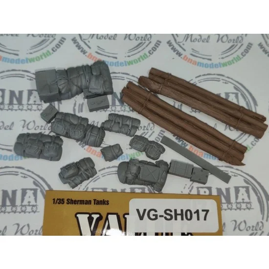 Value Gear SH017 1/35 Sherman Engine Deck Set #17 'Easy 8 and Logs' (12pcs) - Military Vehicles & Tanks