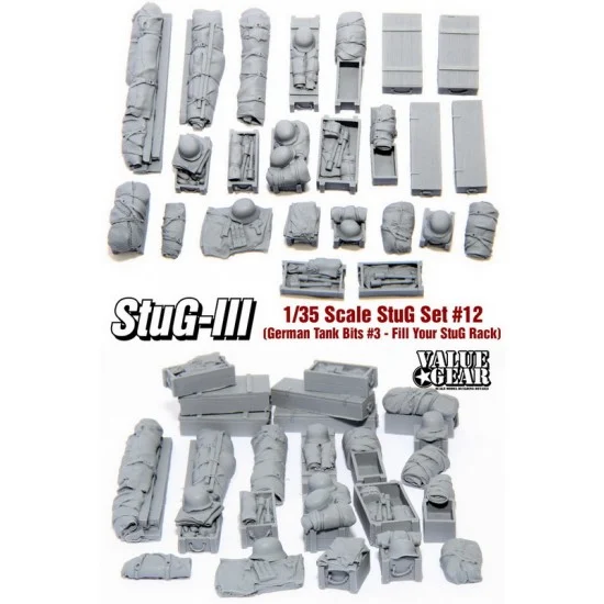 Value Gear STG12 1/35 German StuG III & IV Tank Bits #3 (24pcs) - Military Vehicles & Tanks