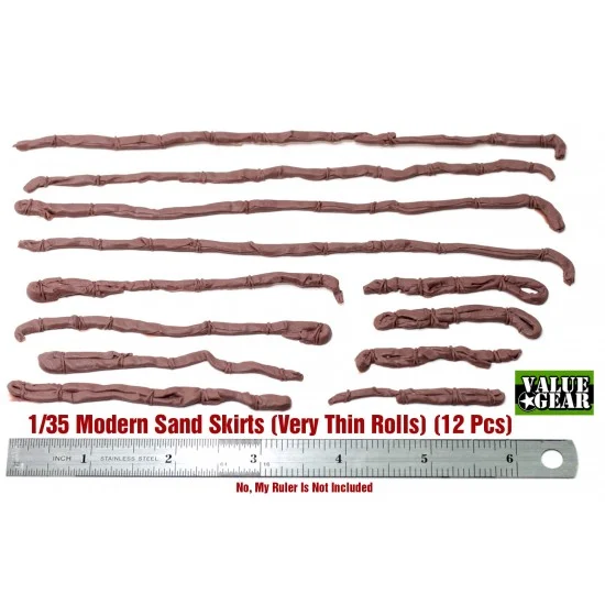Value Gear VGM01 1/35 Modern Tank/Trucks Sand Skirts Stowage Set (Rolled Up, 12pcs) - Military Vehicles & Tanks