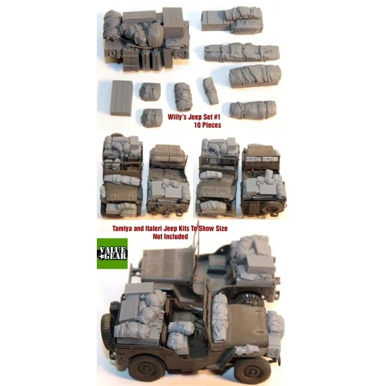 Value Gear USJP1 1/35 Willy's Jeep Load Set #1 for Italeri/Tamiya kits (10pcs) - Military Vehicles & Tanks
