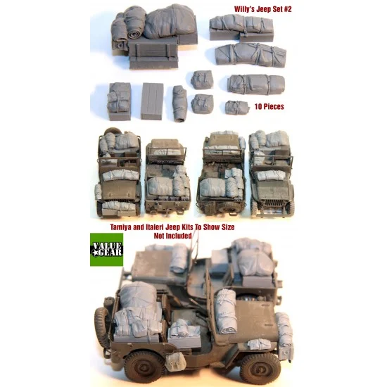 Value Gear USJP2 1/35 Willy's Jeep Load Set #2 for Italeri/Tamiya kits (10pcs) - Military Vehicles & Tanks