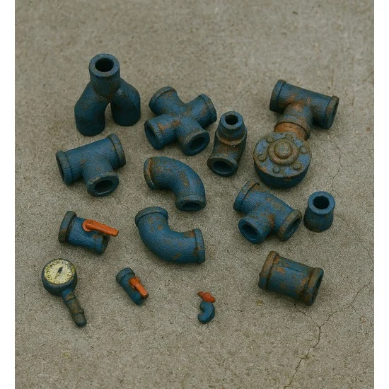 VG DioModels VG64014 1/35 3mm Pipe Accessories set - Scenics & Diorama
