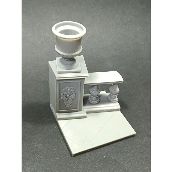 VG DioModels VG64300 54mm Straight Balustrade Base - Scenics & Diorama