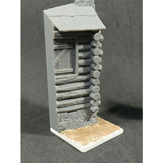 VG DioModels VG64334 54mm Log Cabin Base (50mm x 50mm, Height 120mm) - Scenics & Diorama