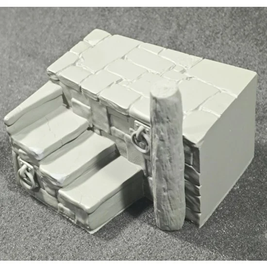 VG DioModels VG64337 75mm Dock Base with Stairs - Spring Section (65mm x 65mm)
