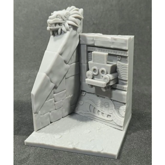 VG DioModels VG64339 75mm Quetzalcoatl Pyramid Section (100mm x 100mm, height 130mm) - Scenics & Diorama