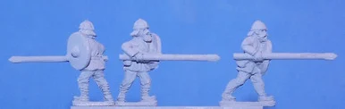 PIG090004 - UNARMOURED SPEARMEN ADVANCING