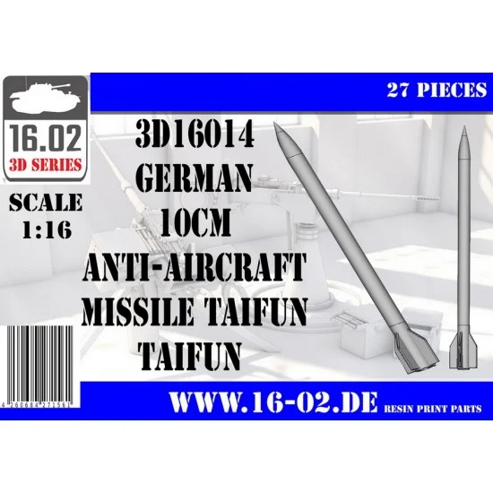 16.02 3D16014 1/16 German Taifun 10cm Anti-Aircraft Missle