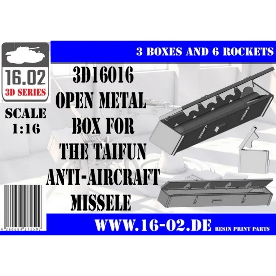 16.02 3D16016 1/16 Taifun Anti-Aircraft Missele Open Metal Box