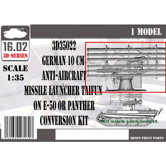 16.02 3D35022 1/35 10cm Anti Aircraft Missile Launcher Taifun Conversion set for E-50/Panther kits