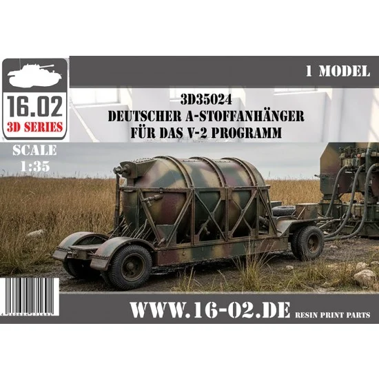 16.02 3D35024 1/35 German A-Stoff Trailer for V-2 Program