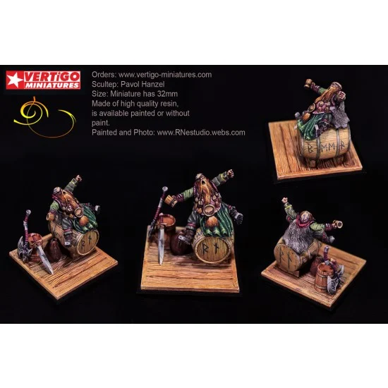 Vertigo Miniatures F002 1/48 (32mm) Dwarf (1 Figure w/Base) - Model Figures
