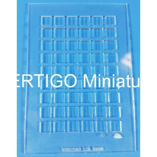 Vertigo Miniatures LCA30009 1/56 Mold for 54x Squared Paving/Bricks (laser cut acrylic, for wargaming 28-32mm)