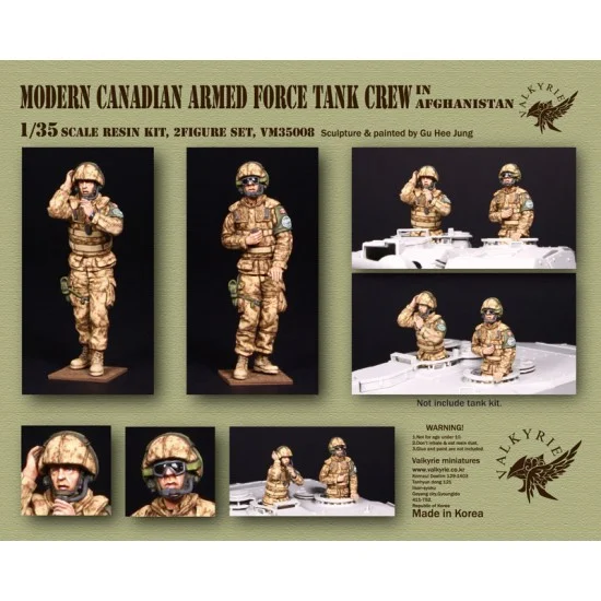 Valkyrie Miniature VM35008 1/35 Modern Canadian Armed Force Tank Crew in Afghanistan (2 Figures) - Model Figures