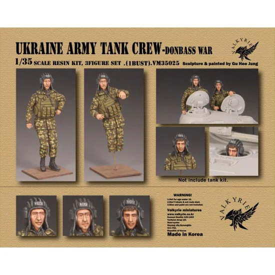 Valkyrie Miniature VM35025 1/35 War in Donbass - Ukraine Tank Crew (2 figures & 1 bust)