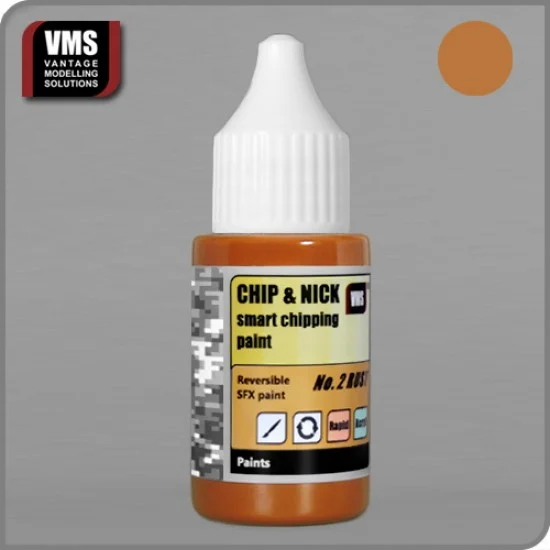 VMS Supplies CNX02 Chip & Nick paint No.2 Rust (20ml, reversible SFX paint) - Hobby & Model Paints
