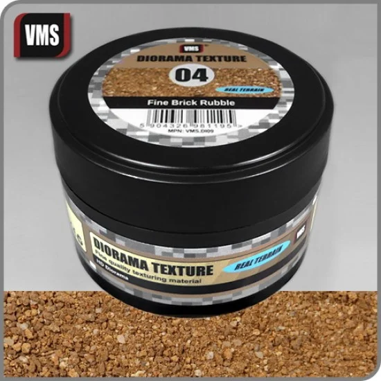 VMS Supplies DI09 Diorama Texture No.4 Fine Brick Rubble (100ml) - Hobby & Model Paints