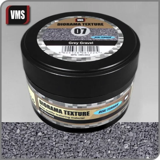 VMS Supplies DI12 Diorama Texture No.7 Grey Gravel (100ml) - Hobby & Model Paints