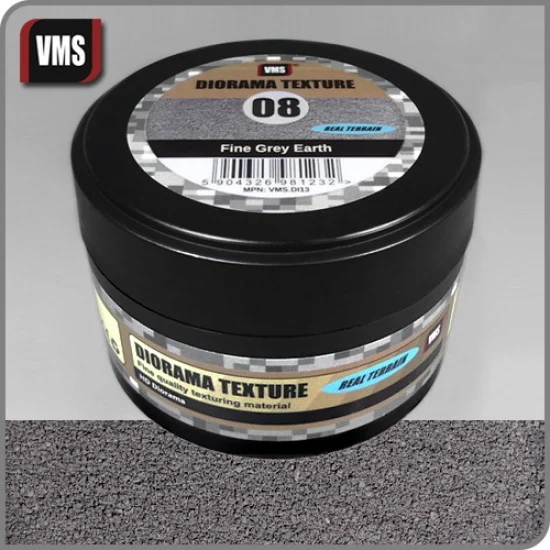 VMS Supplies DI13 Diorama Texture No.8 Fine Grey Earth (100ml) - Hobby & Model Paints
