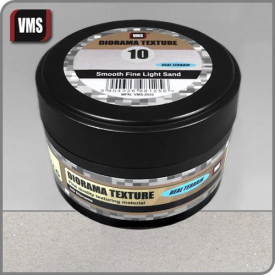 VMS Supplies DI15 Diorama Texture No.10 Smooth Fine Light Sand (100ml) - Hobby & Model Paints