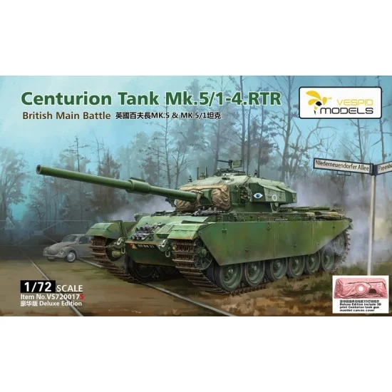Vespid 720017S 1/72 British Centurion Tank Mk.5/1-4.RTR with 3D Print Gun Mantlet Canvas Cover